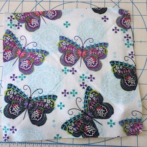 Butterfly Potholder: Handmade Quilted Hot Pad - 8x8