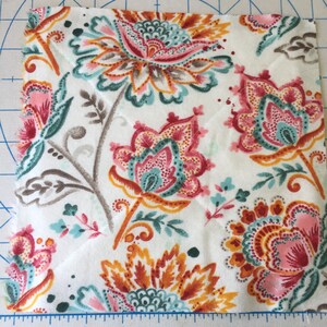 potholder flowers garden floral pink orange paisley Persian Moroccan Pot holders handmade, quilted 8x8&quot; potholder trivets  hotpads hot pads