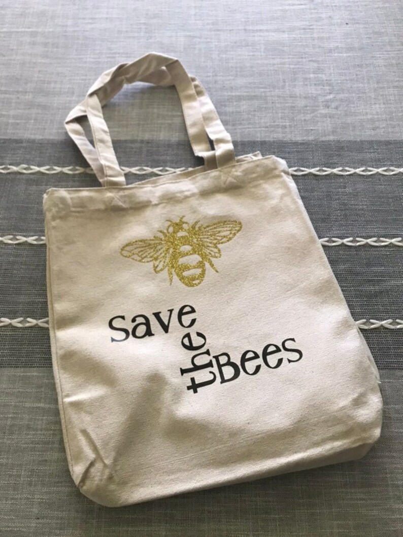 Save the Bees Bee Bag Bees Grocery Bag Canvas Tote Bag - Etsy