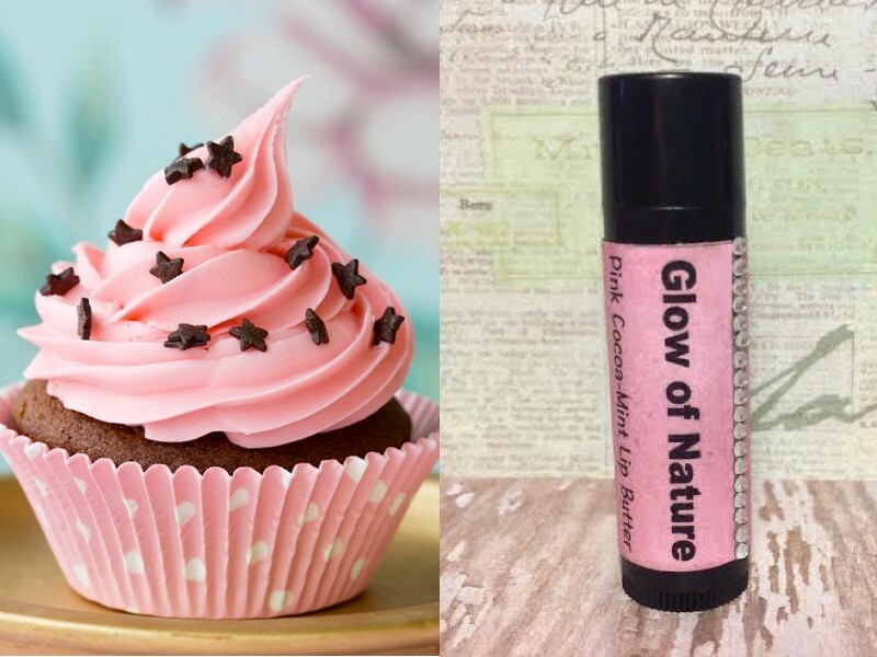 Pink CocoaMint Lip Butter 100 Natural Nontoxic and Made Etsy