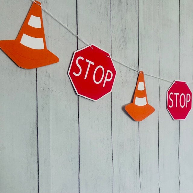Construction Garland Construction Birthday Banner Construction Banner Construction Party Decor
