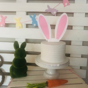 Hasen Ohren Kuchen Topper, Ostertorte Topper, Osterparty Dekor, Osterhasenohren Topper