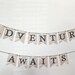 Adventure Awaits Banner, Bridal Shower Banner, Traveling Banner, Travel ...