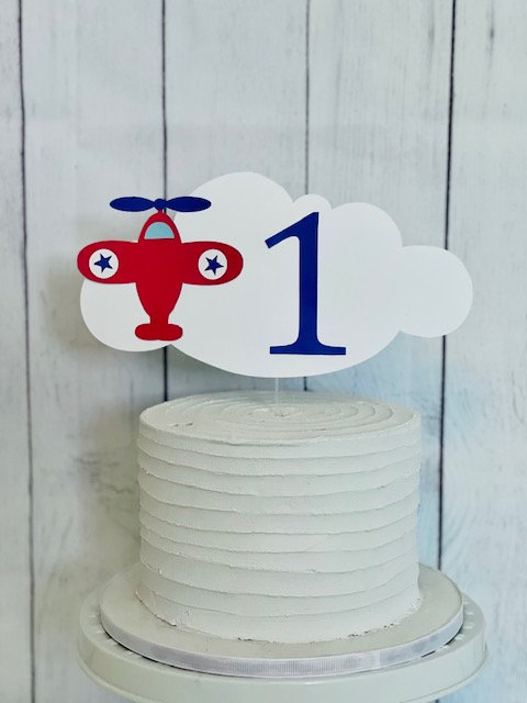 Airplane Cake Topper Babys First Birthday Airplane Party Etsy