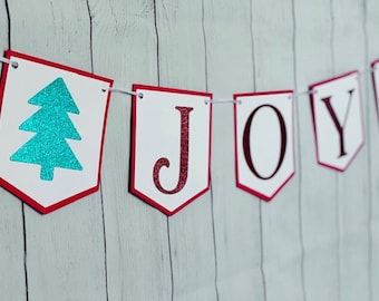 Joy Banner, Chrismtas Decor, Christmas Mantle Decor, Christmas Banner, Joy Christmas Banner Decor