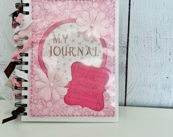 Handmade Journal, Vintage Style Journal, Junk Journal, Scrapbook Journal, Memory Book, Gift for Her, Writing Journal, Keepsake Album