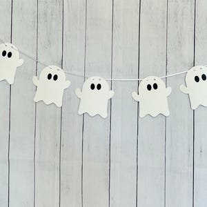 Ghost Garland, Ghost Banner, Halloween Banner, Halloween Party, Ghost Home Decor Banner, Glitter Ghosts, Halloween Party Decor