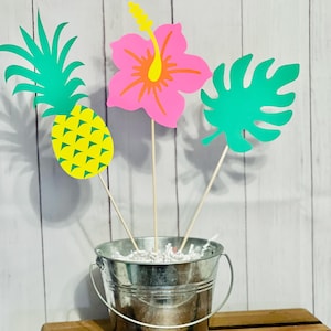Hawaiian Party Centerpieces, Hawaiian Party Decor, Tropical Party Decor, Tropical Centerpieces, Luau Party Centerpieces