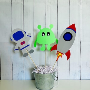 Outer Space Centerpieces, Rocket Ship Centerpieces, Astronaut Centerpieces, Outer Space Party Decor, Rocket Ship Party Decor