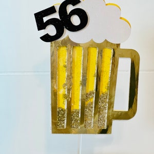 Beer Shaker Cake Topper,  Cheers and Beers to Years, Beer Party Decor, 21st Birthday Cake Topper