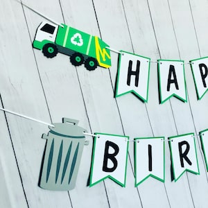 Trash Truck Birthday Banner, Trash Truck Birthday , Trash Truck Party Decor, Garbage Truck Birthday