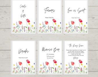 Wildflower Bridal Shower Printables, Wildflower Printables, Bridal Shower Printables, Wildflowers