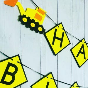 Construction Birthday Banner, Construction Party Decor, Dump Truck Banner, Under Construction Party, Boys Truck Birthday Decorations