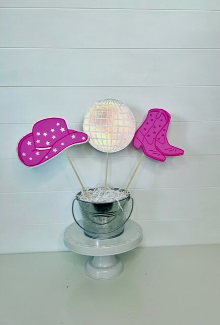 Disco Cowgirl Centerpieces Disco Party Centerpieces Cowgirl Centerpieces