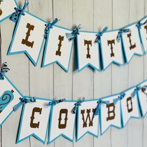 Striscione Little Cowboy, Striscione Little Cowboy Baby Shower, Piccolo Cowboy, Striscione di compleanno, Decorazione per feste da cowboy, Striscione Western