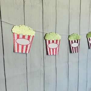 Popcorn Garland, Movie Popcorn Garland, Movie Party Decor, Movie Birthday Party, Popcorn Party Decor