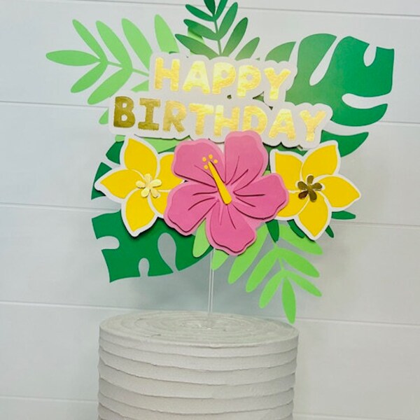 Hawaiian Cake Topper - Etsy