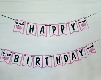 Cow Birthday Banner, Cow Party Decor, Farm Party Decor, Farm Birthday Banner, Cow Decor, Moo I'm Two