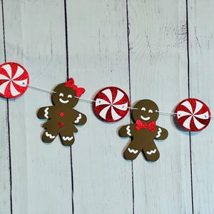 Peperkoekslinger, Snoepslinger, Peperkoekfeestslinger, Decoratie voor Feestdagen, Kerstdecor, Kerstslinger, Decor Kerstmis, Klaslokaal