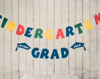 Personalized Kindergarten Graduation Banner, Party Decor