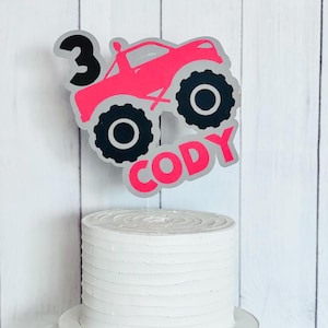 Monster Truck Cake Topper, Monster Truck Party Decor, Truck Party Decor, Cake Topper, Truck Party Decor, Off Road Cake Topper