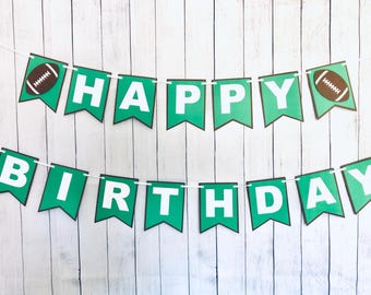 Football Birthday Banner, Sports Party Decor