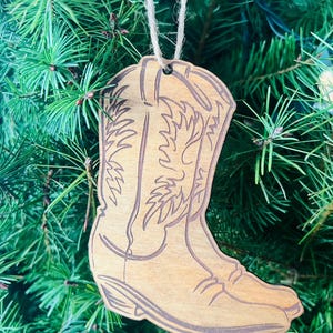 Cowboy Boot Ornament, Western Ornament, Western Themed Tree Decor, Rodeo Christmas Ornament, Country Christmas Ornament, Western Ornament