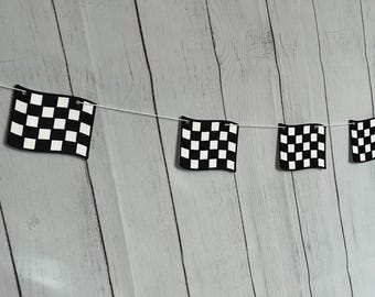 Geruite racevlagslinger, feestdecoratie