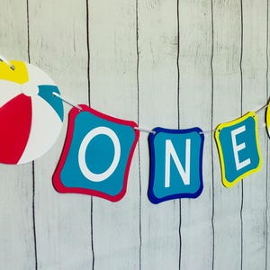 Wasserball-Hochstuhl-Banner, Wasserball-Banner, Babys erste Geburtstagsbanner, Babys erste Geburtstagsdekoration, Sommer-Geburtstagsdekoration