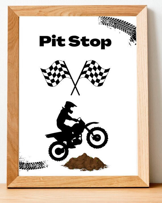 Dirt Bike Party Printables Refueling Station Pit Stop - Etsy