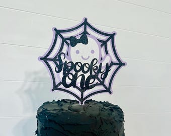 Spooky One Cake Topper, Purple Ghost, Halloween 1st Birthday