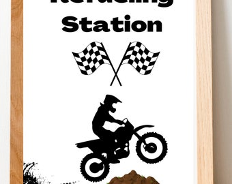 Dirt Bike Party Printables, Refueling Station, Motorcycle Party Printables, Dirt Bike Party Signs