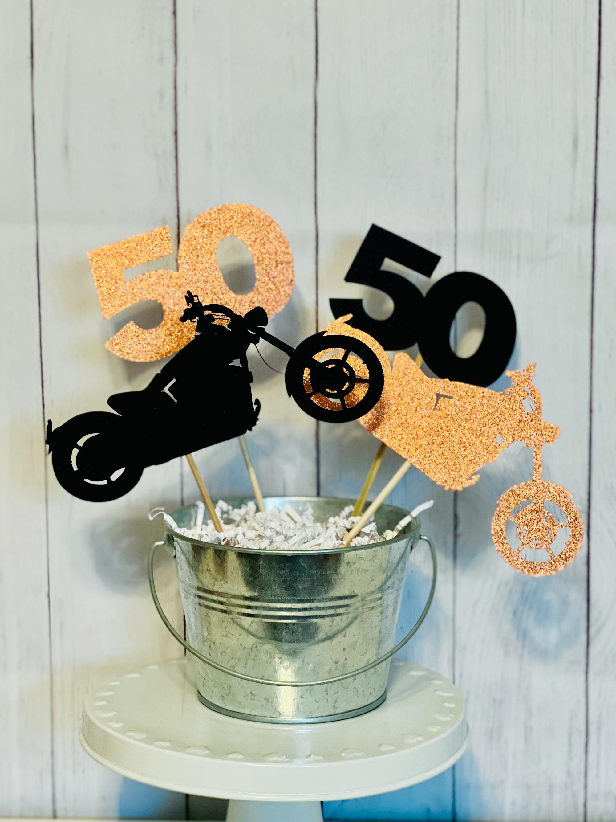 Centre De Table Décorations Moto,Centre De Table Moto | Décor De Panneau De Plateau à Plusieurs Niveaux,Décorations De Centre De Table Festives En