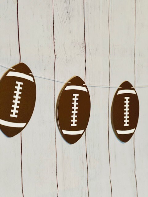 Football Garland Football Birthday Garland Superbowl Football Decor Football Garland Football Banner