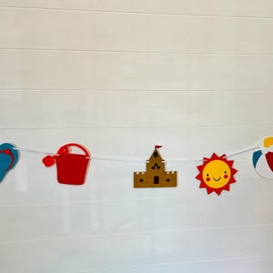 Beach Garland, Beach Party Garland, Summer Party Garland, Pool Party Garland, Beach Party Decor, Beach Birthday