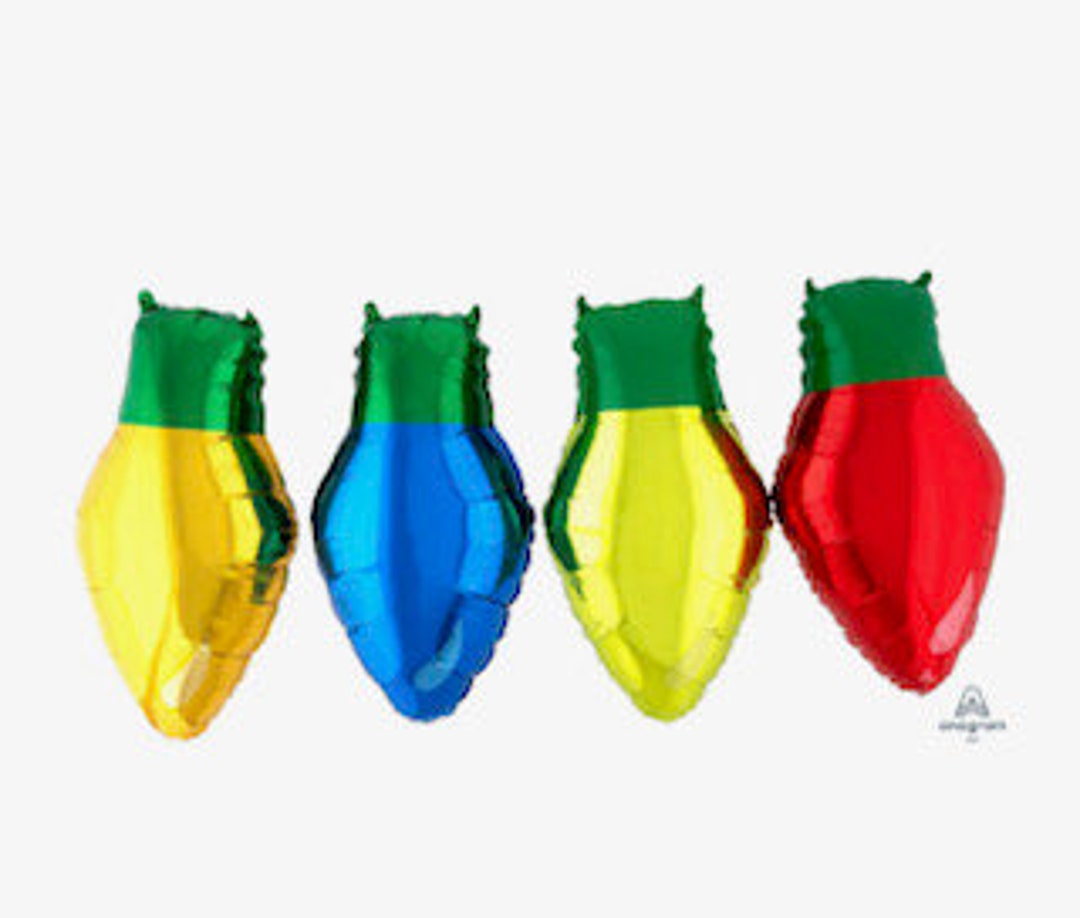 Christmas Light Balloons Christmas Light Bulb Balloon Etsy
