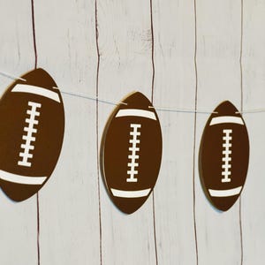 Football Garland, Football Birthday Garland, Superbowl Football Decor,  Football Garland, Football Banner, Football Party Decor