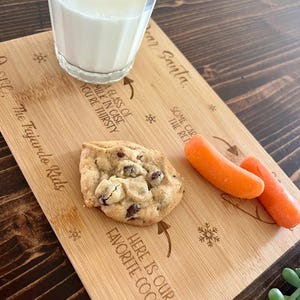 Personalized Santa Cookie Tray, Christmas Eve Santa Mini Cookie Tray, Santa Cookie and Milk Tray, Dear Santa for Kids, Santa MiniTray
