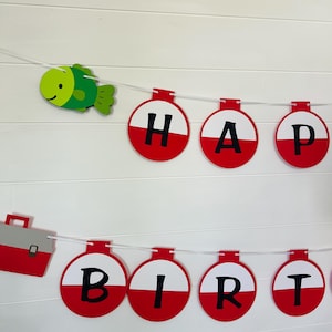 Fishing Birthday Banner, Gone Fishing Party Decoration, Fisherman Birthday Banner, Outdoor Fishing Theme Party,  Fishing Birthday Decor