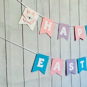 Happy Easter Girlande, Ostermantel Dekor, Osterhase Girlande