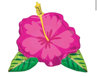 Hawaiian Flower Balloon, Hawaiian Party Decor, Hawaiian Hibiscus Balloon, Tropical Hibiscus Balloon