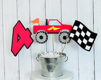 Monster Truck Centerpieces, Monster Truck Race Party Decor, Monster Truck Party Decor