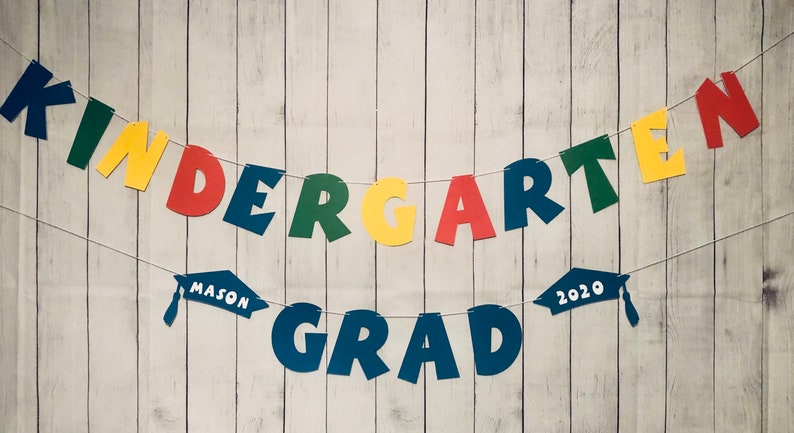 Kindergarten Grad Banner Kindergarten Graduation Banner Graduation Banner Kindergarten Banner