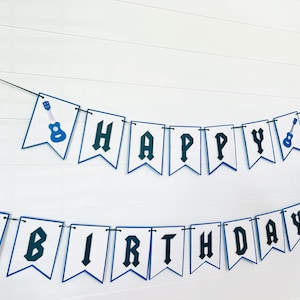 Guitar Birthday Banner, Music Themed Party Decor, Rock Star Party, Music Lover Party Decor, Rock N Roll Party Decor, Guitar Party, Music