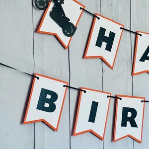 Motorcycle Birthday Banner, Motorcycle Inspired Birthday Banner, Motorcycle Party Decor, Motorcycle Party Decor