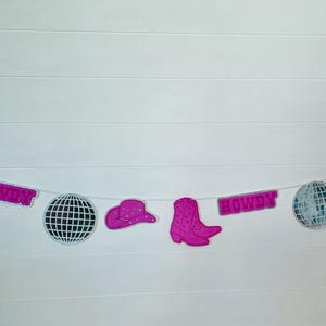 Disco Cowgirl Girlande, Disco Party Girlande, Cowgirl Party Girlande, Disco Cowgirl Party-Dekor