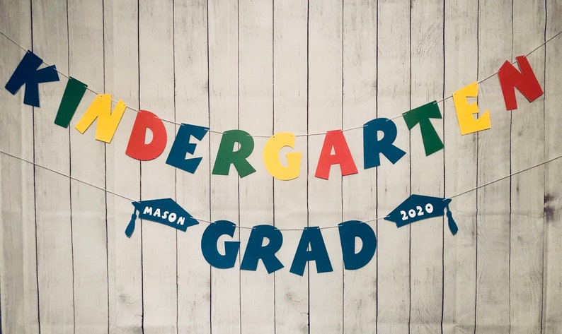Kindergarten Grad Banner Kindergarten Graduation Banner Graduation Banner Kindergarten Banner