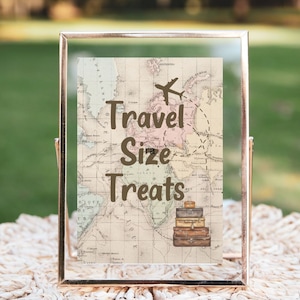 Viaggiare da signorina a signora stampabile, dolcetti da viaggio, cartello stampabile per addio al nubilato, cartello stampabile a tema viaggio, dolcetto da viaggio stampabile