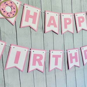 Donut Birthday Banner, Donut Party Decor, Donut Birthday Party Decor, Donut Party image 1