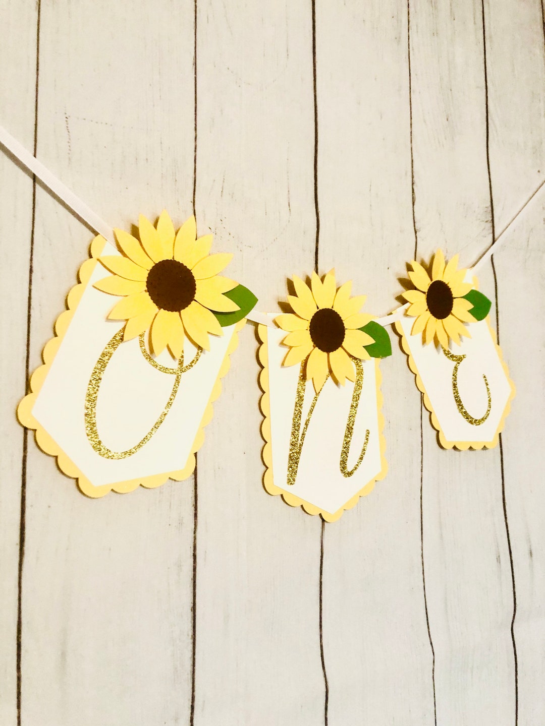 Sunflower High Chair Banner One Year Old Banner Sunflower - Etsy